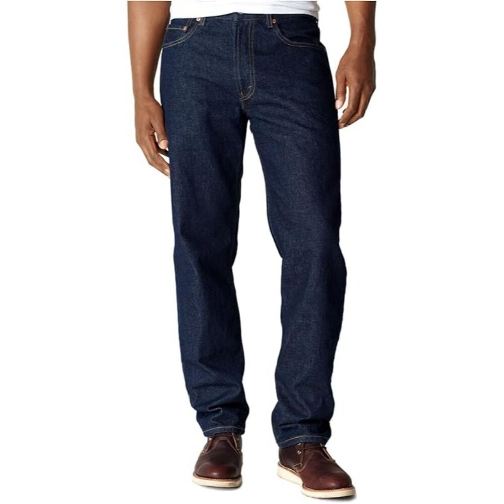 Levis Jeans Mens 54x28 Blue Big & Tall 550 Tapered Leg Relaxed Fit Dark Wash NWT